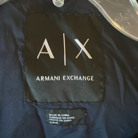 Armani Exchange Blue Bomber Jacket Size Small - Picture 7 of 9
